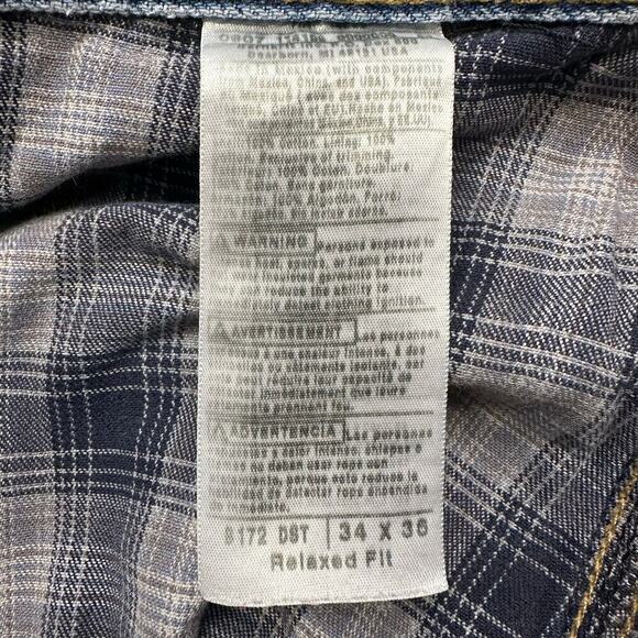 Vintage Carhartt Destroyed Distressed Flannel Lined Workwear Jeans 34 x 36 - Picture 12 of 12